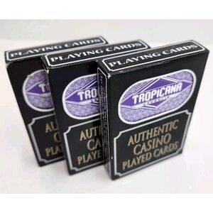 3 Tropicana Las‎ Vegas Authentic Casino Played Cards Trimmed Sealed